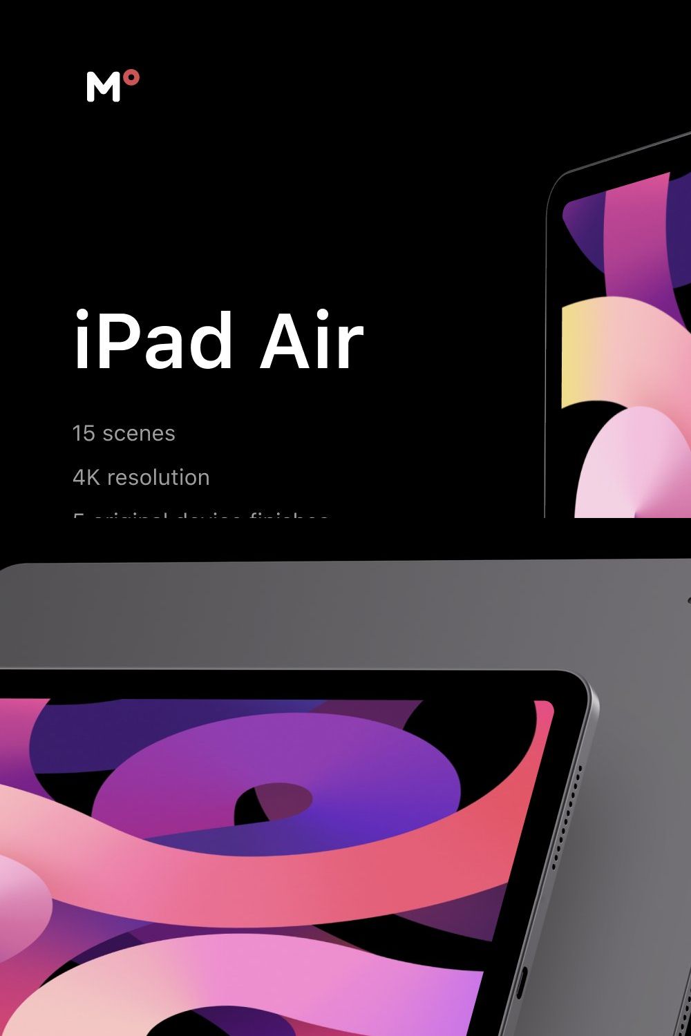 iPad Air 5th Generation Mockup Scene pinterest preview image.