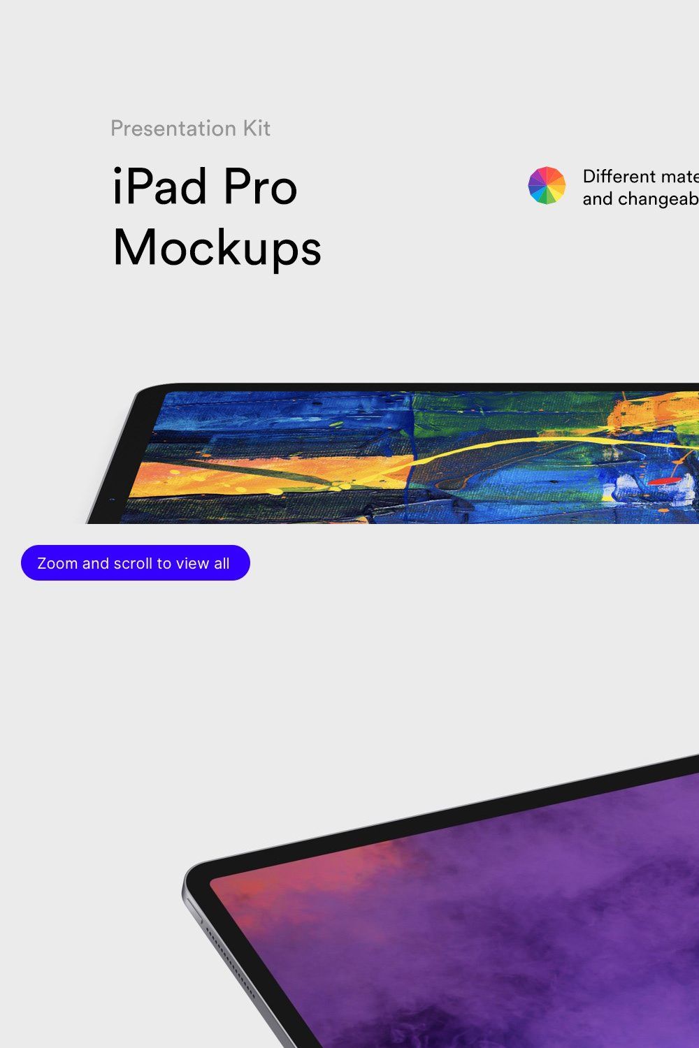 iPad Pro Mockups (2018) | PK pinterest preview image.