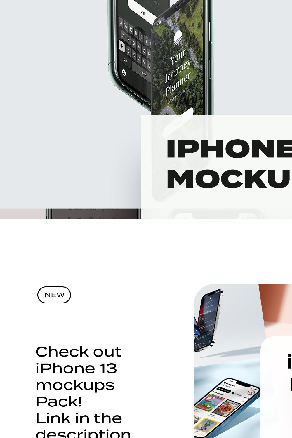iPhone 11 Mockup PSD - sketch pinterest preview image.