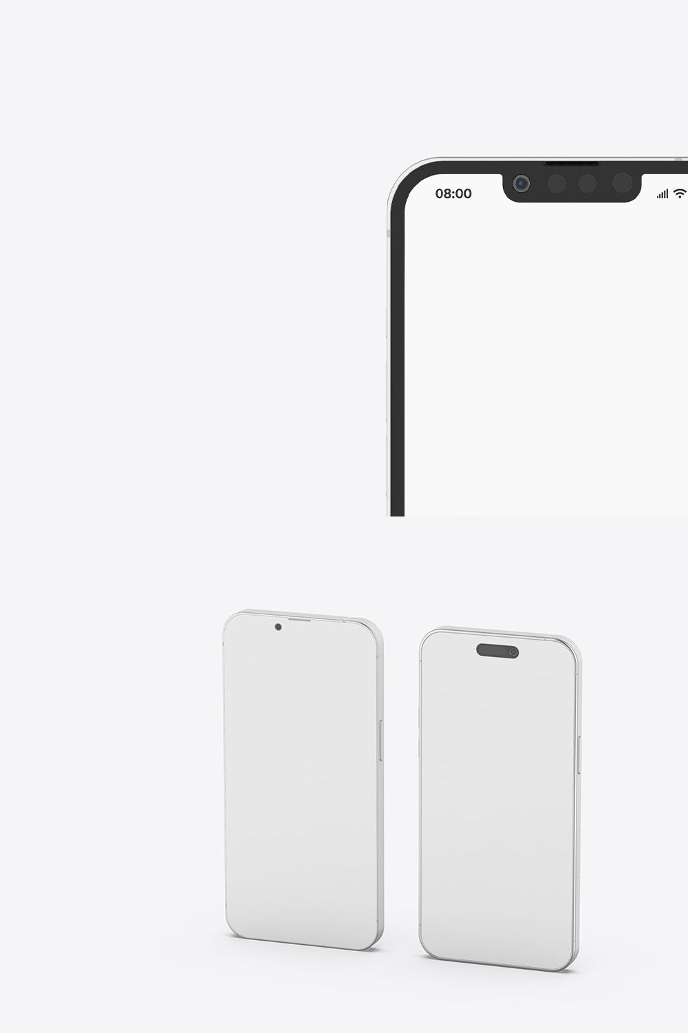 iPhone 13 and iPhone 14 Mockup pinterest preview image.