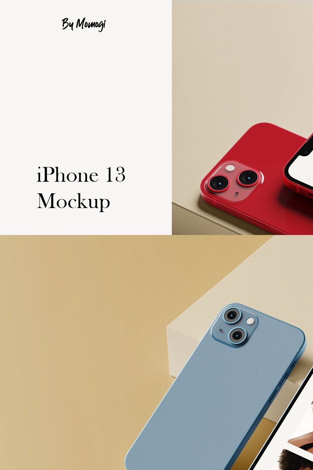 iPhone 13 Mockup pinterest preview image.