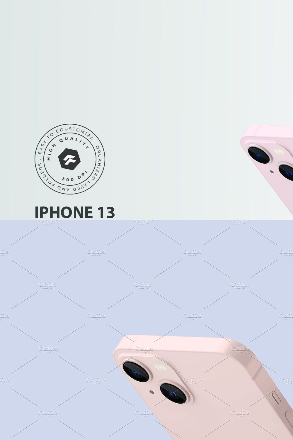 Iphone 13 - Mockup vol.01 pinterest preview image.