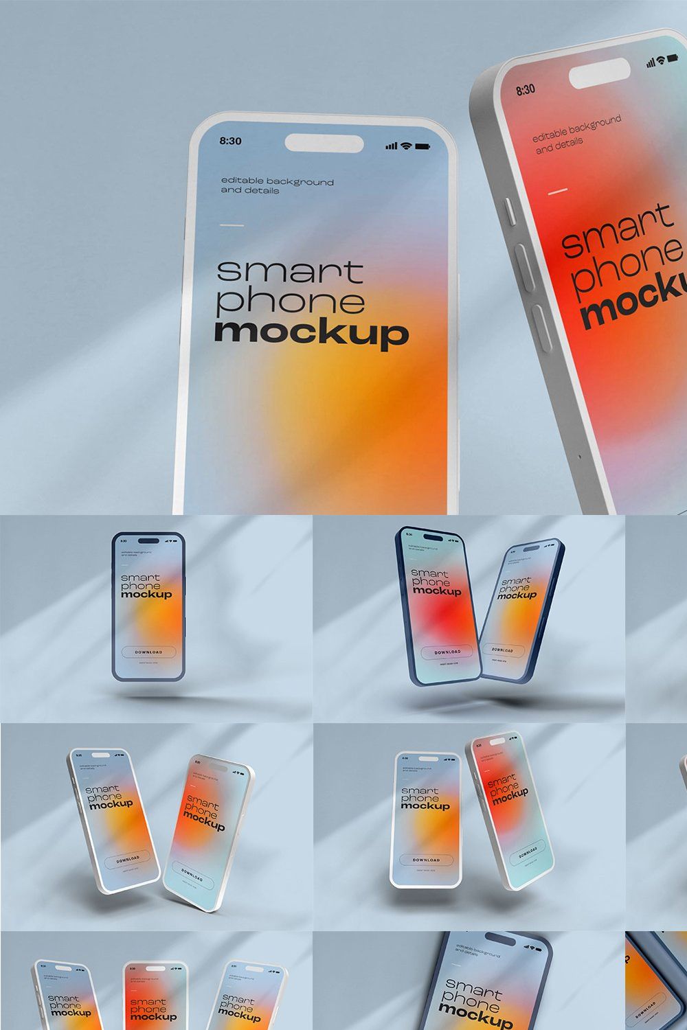 iPhone 14 Mockup pinterest preview image.