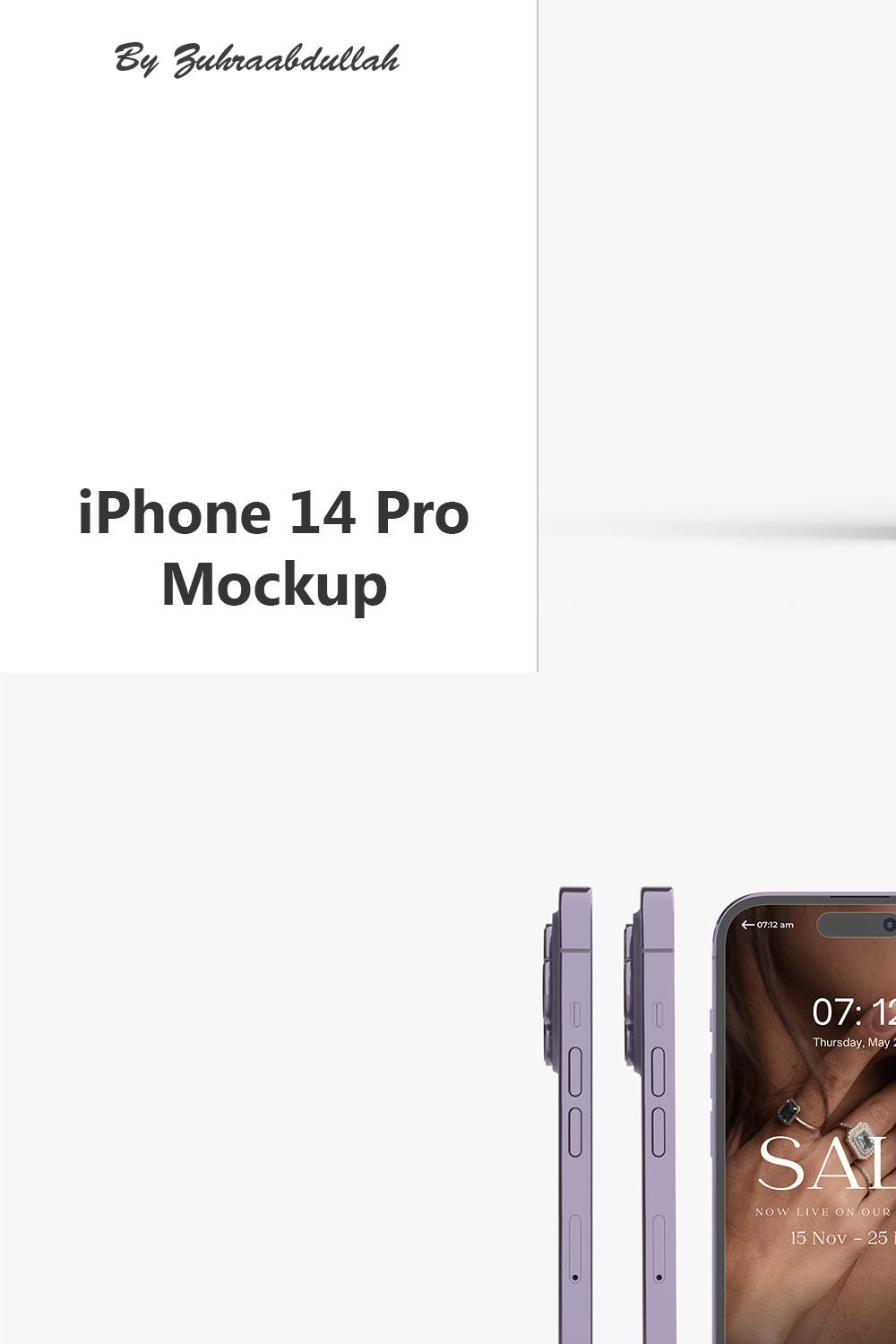 iPhone 14 Pro Mockup Set pinterest preview image.