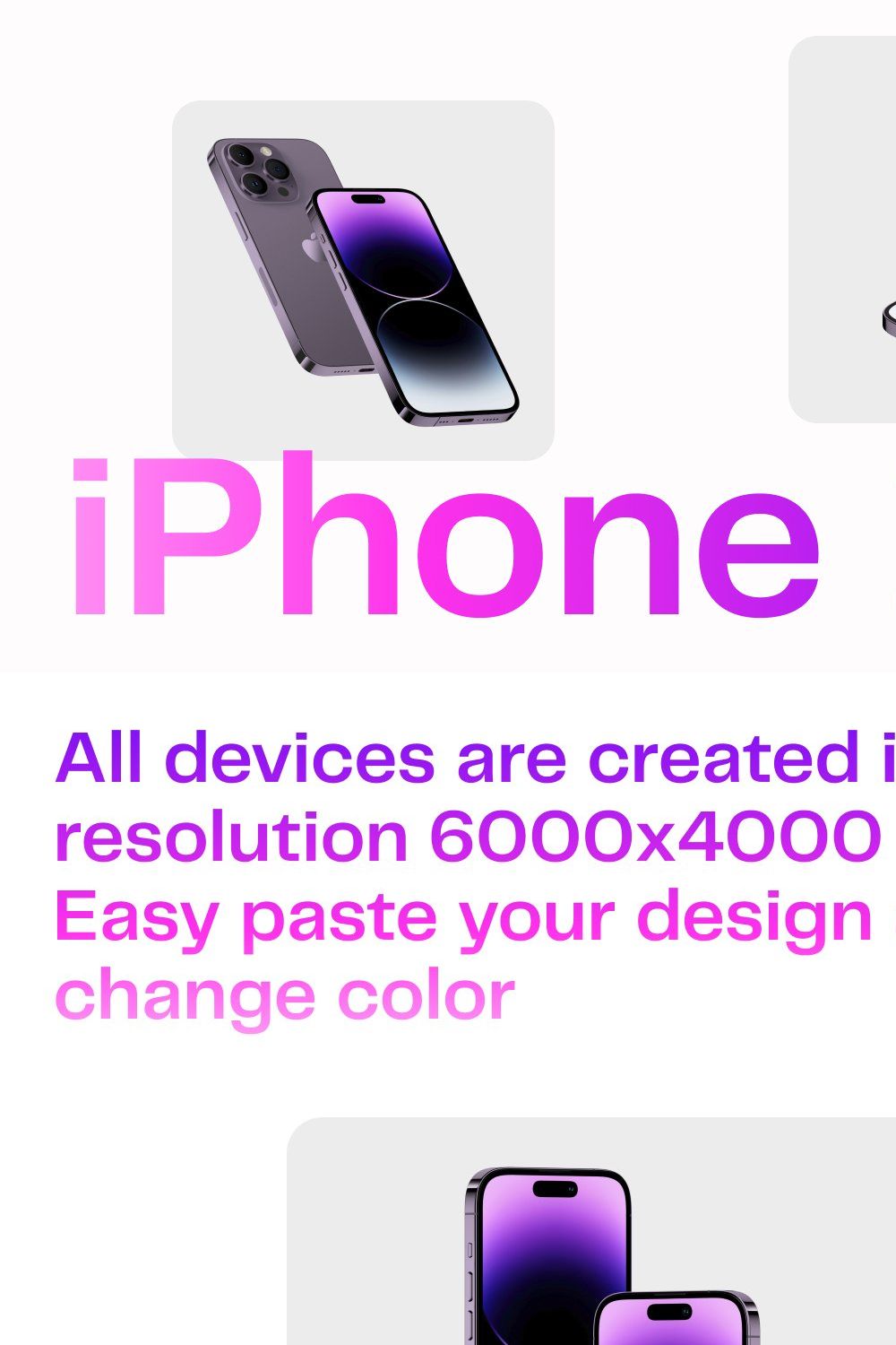 iPhone 14 pro mockups v2 pinterest preview image.