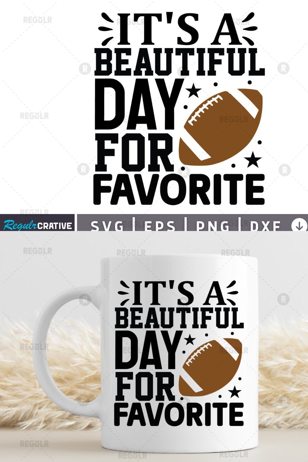 it's a beautiful day for football pinterest preview image.