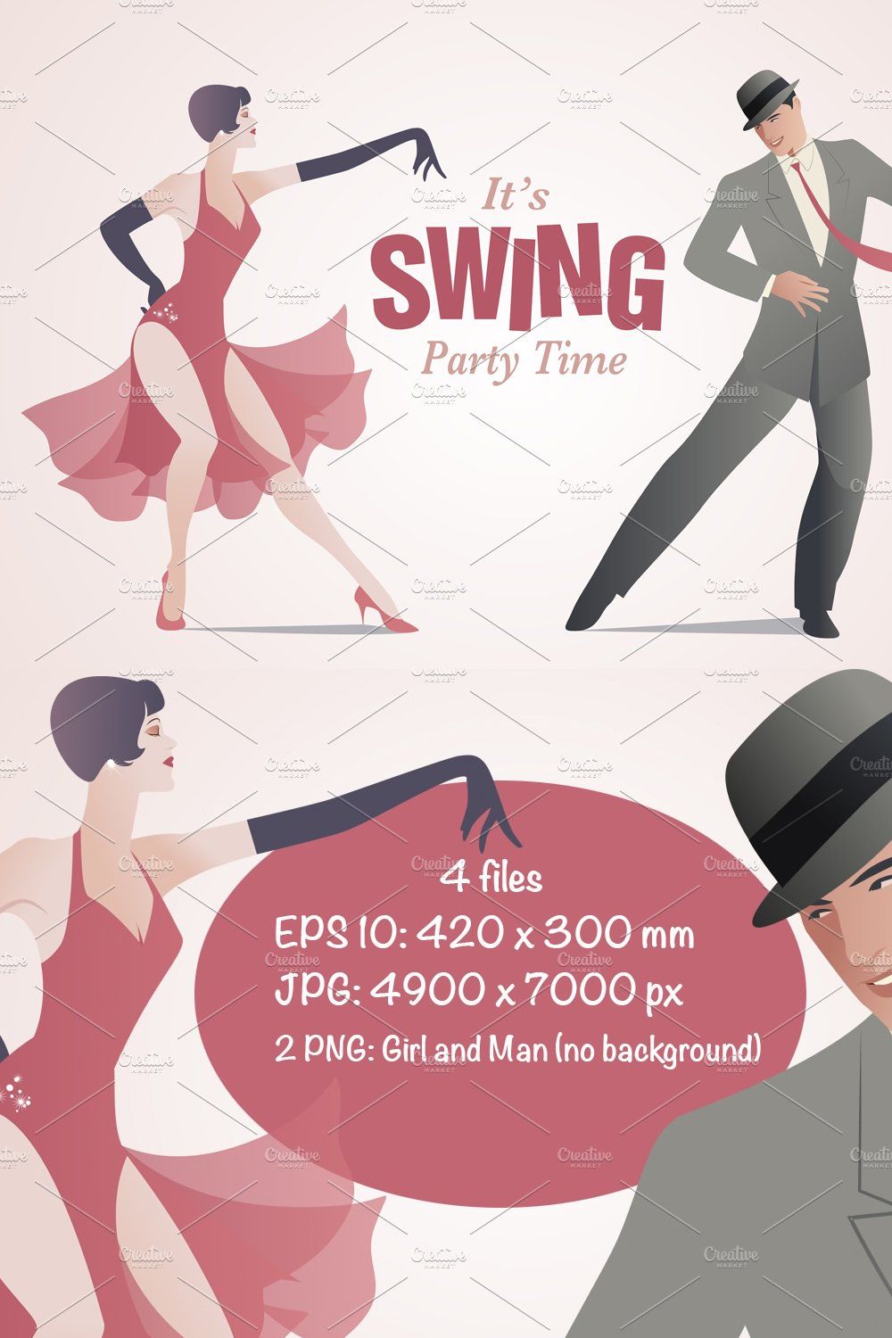It's Swing Party Time pinterest preview image.