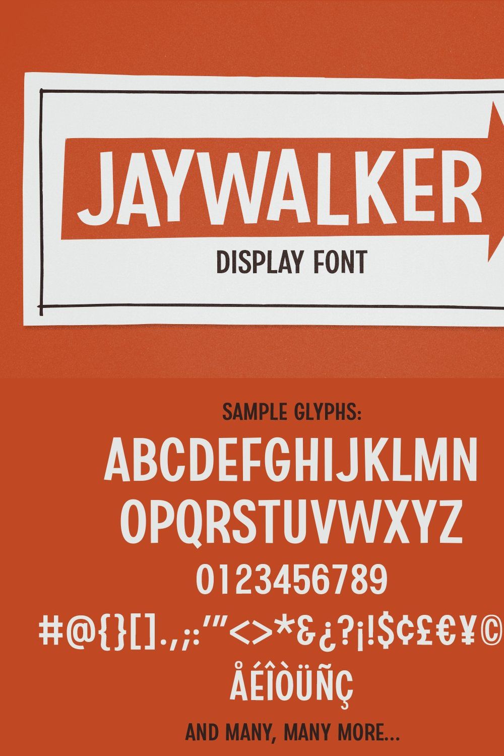 Jaywalker - Display Font pinterest preview image.