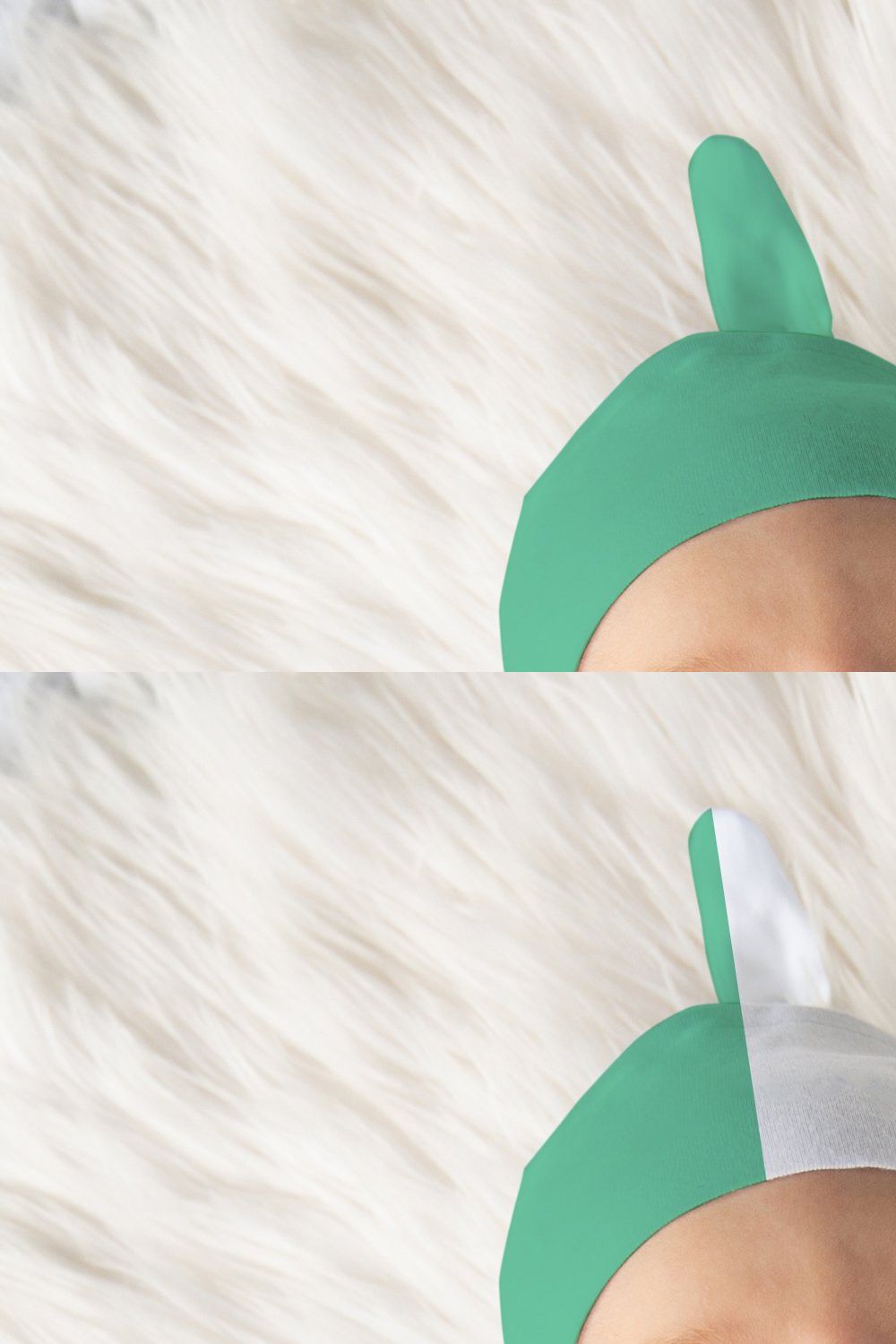 Jersey Blanket + knotted hat mockup pinterest preview image.