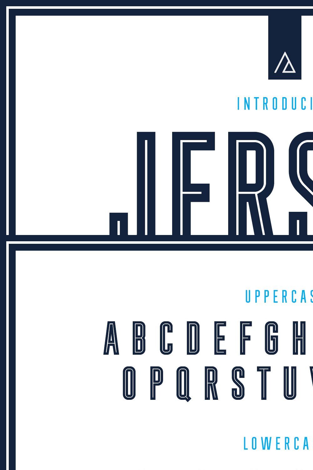 Jersey - Condensed Athletic Font pinterest preview image.