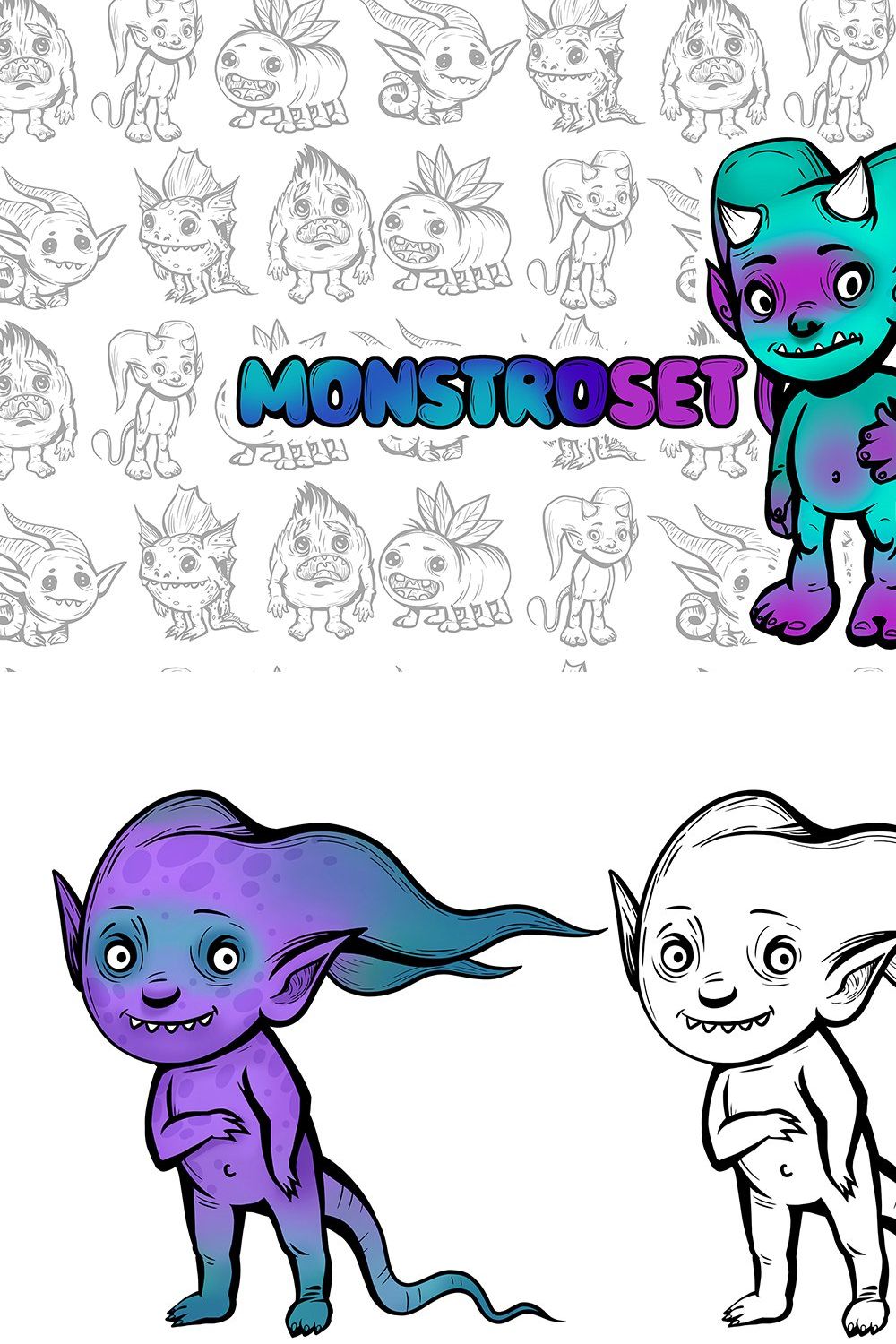 Joyful & Scary Monsters pinterest preview image.