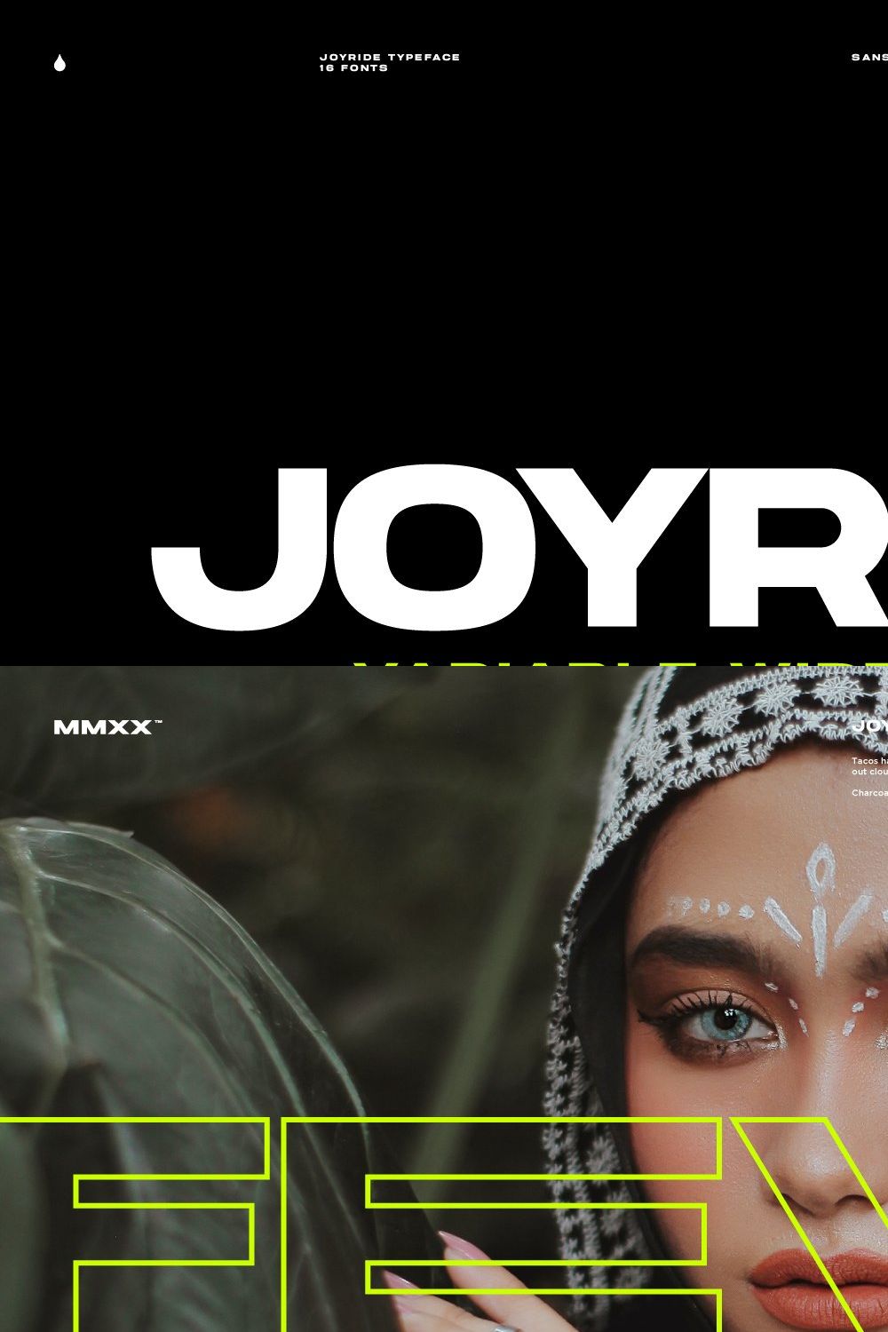 Joyride Extended Typeface pinterest preview image.