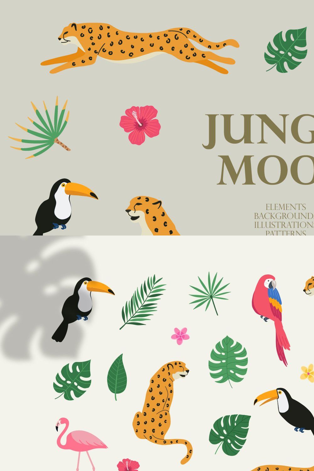 Jungle Mood Clipart pinterest preview image.