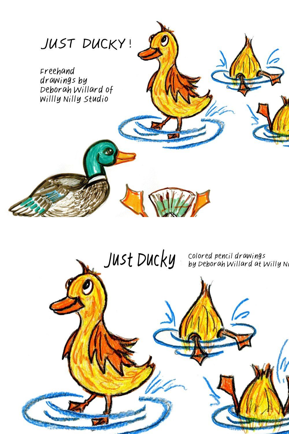 Just Ducky Color Sketches pinterest preview image.