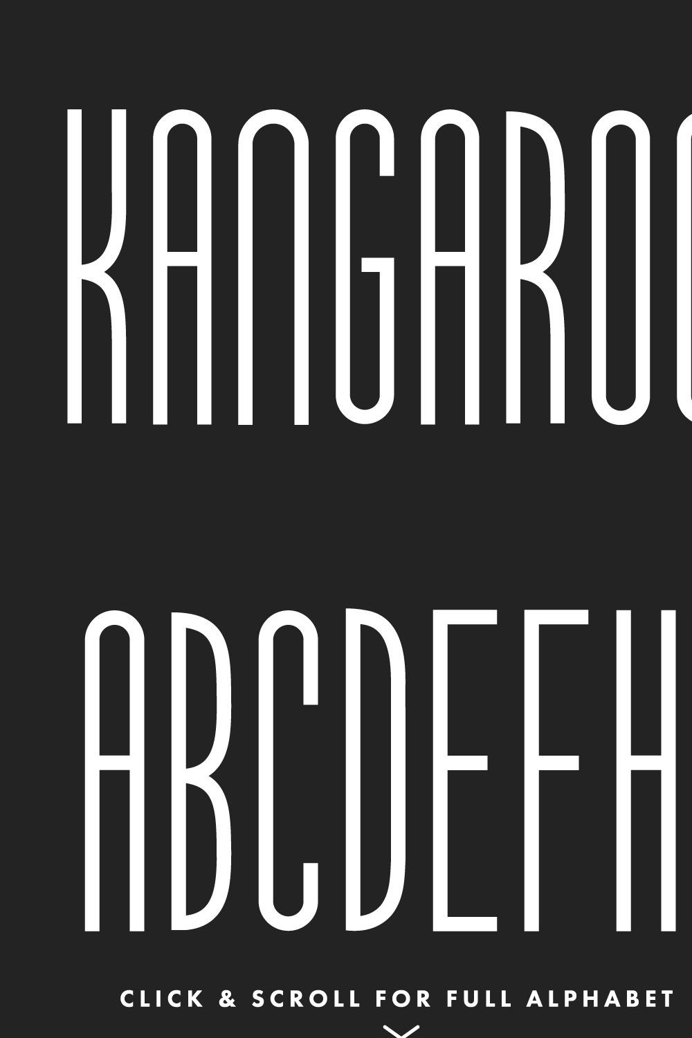 KANGAROO - Condensed Sans Serif pinterest preview image.