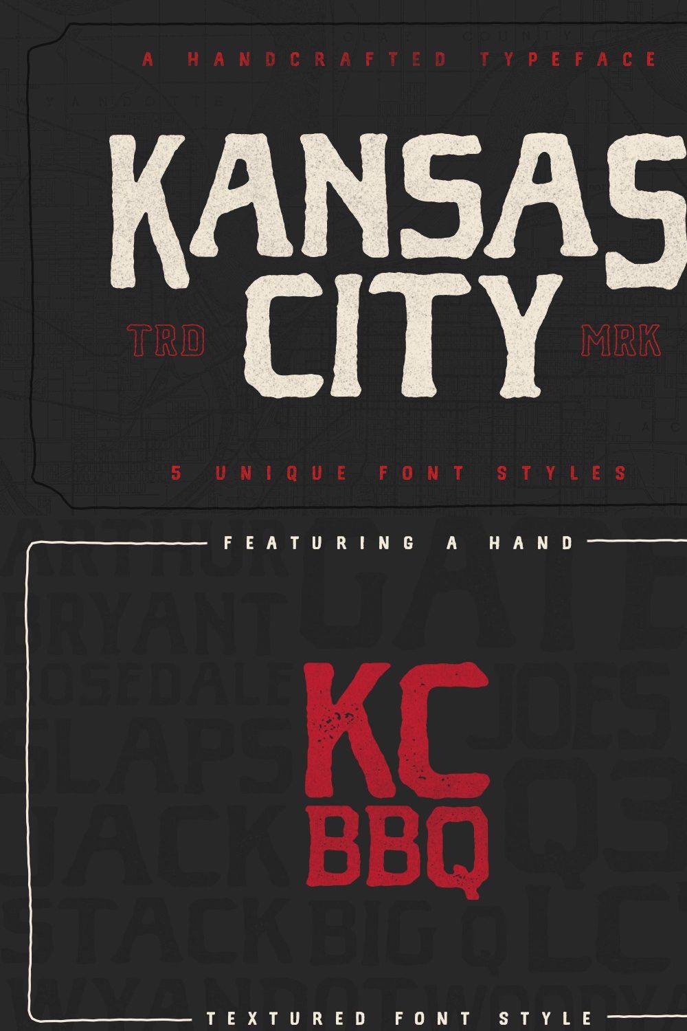 Kansas City - Font Family pinterest preview image.