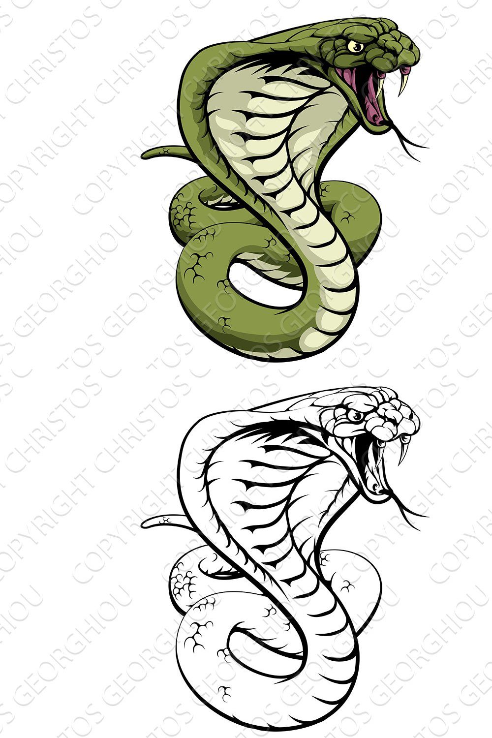 How to draw a Cobra snake - Spoken Tutorial - YouTube