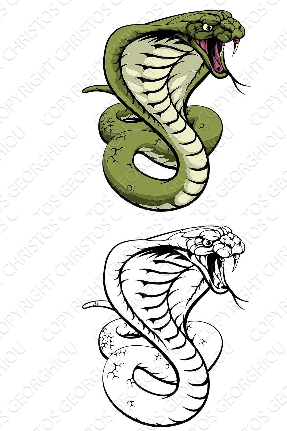 cobra snake drawing