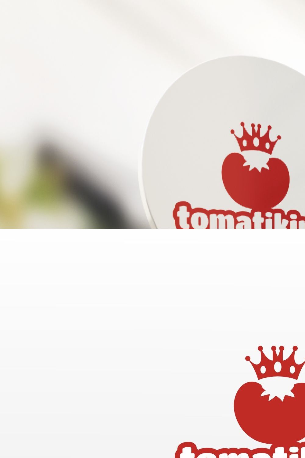King tomato logo design template pinterest preview image.