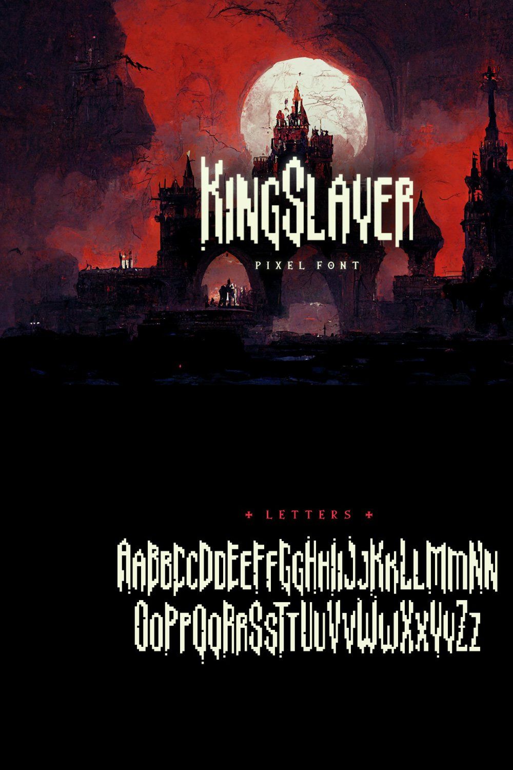 Kingslayer Typeface pinterest preview image.
