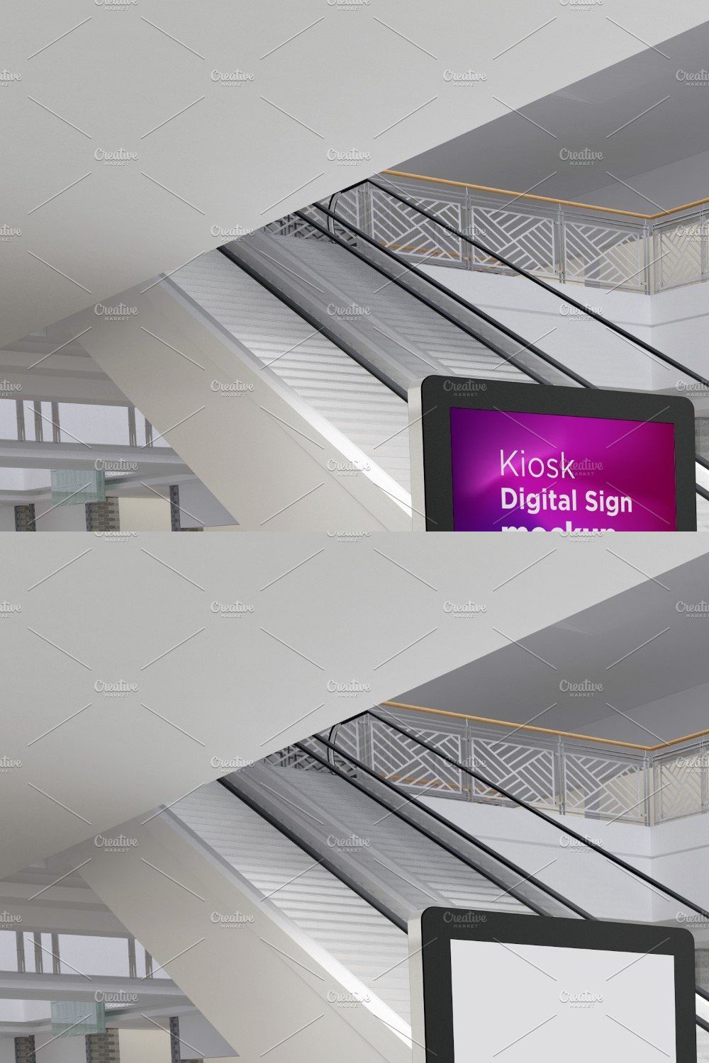 Kiosk Digital Sign Mockup pinterest preview image.