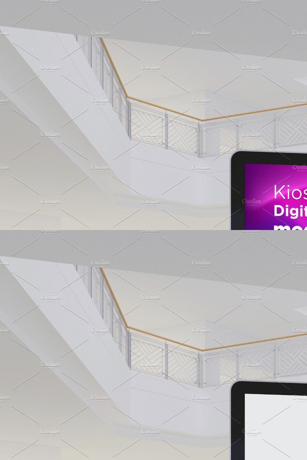 Kiosk Digital Sign Mockup pinterest preview image.