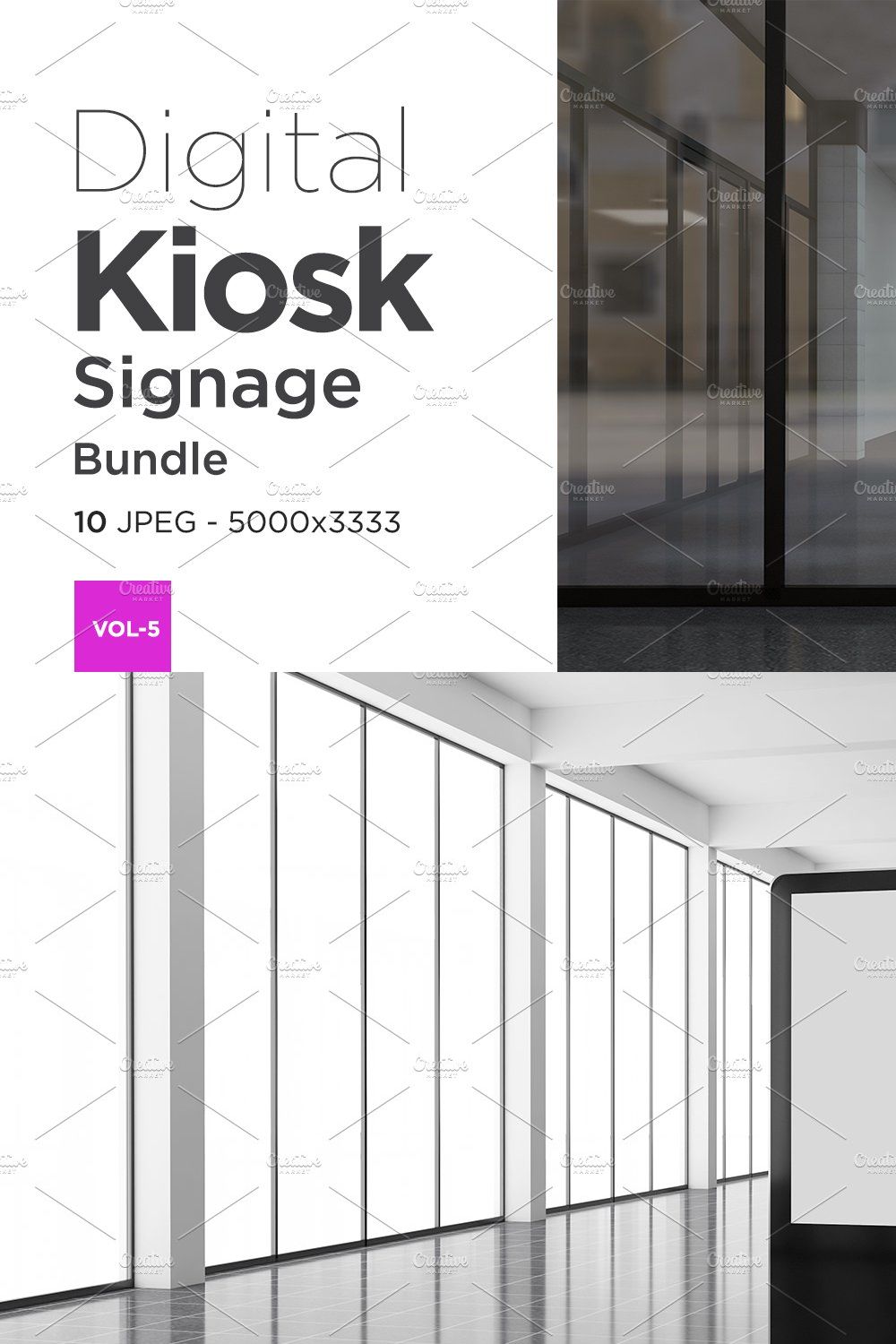 Kiosk Digital Sign Mockup Vol 5 pinterest preview image.