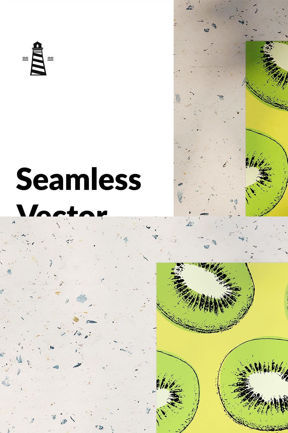 Kiwi fruit seamless pattern pinterest preview image.