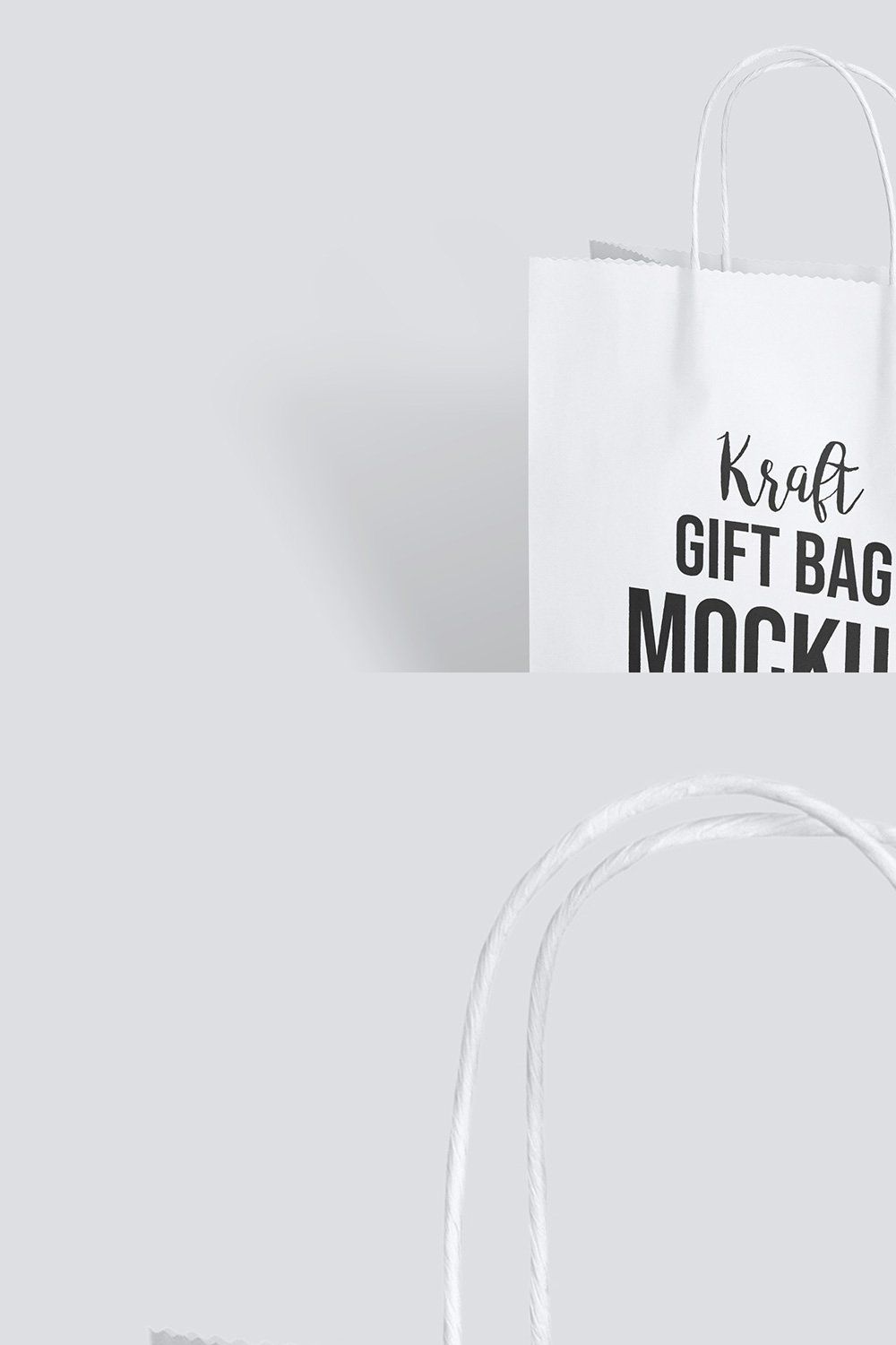 Kraft Gift Bag Mockup pinterest preview image.