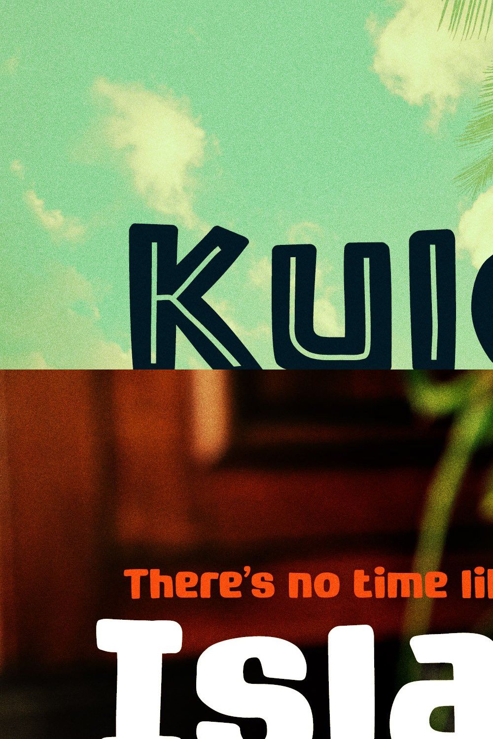 Kuloko Tropical Inline Sans Serif pinterest preview image.
