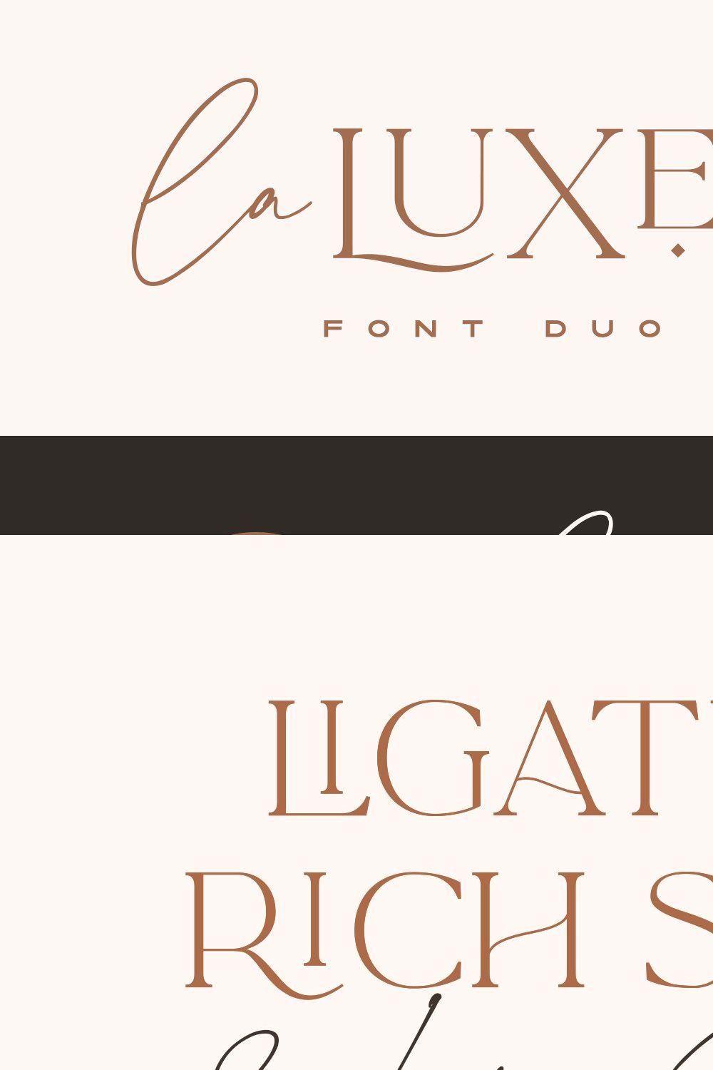 La Luxes Font Duo + Logos (Updated!) pinterest preview image.