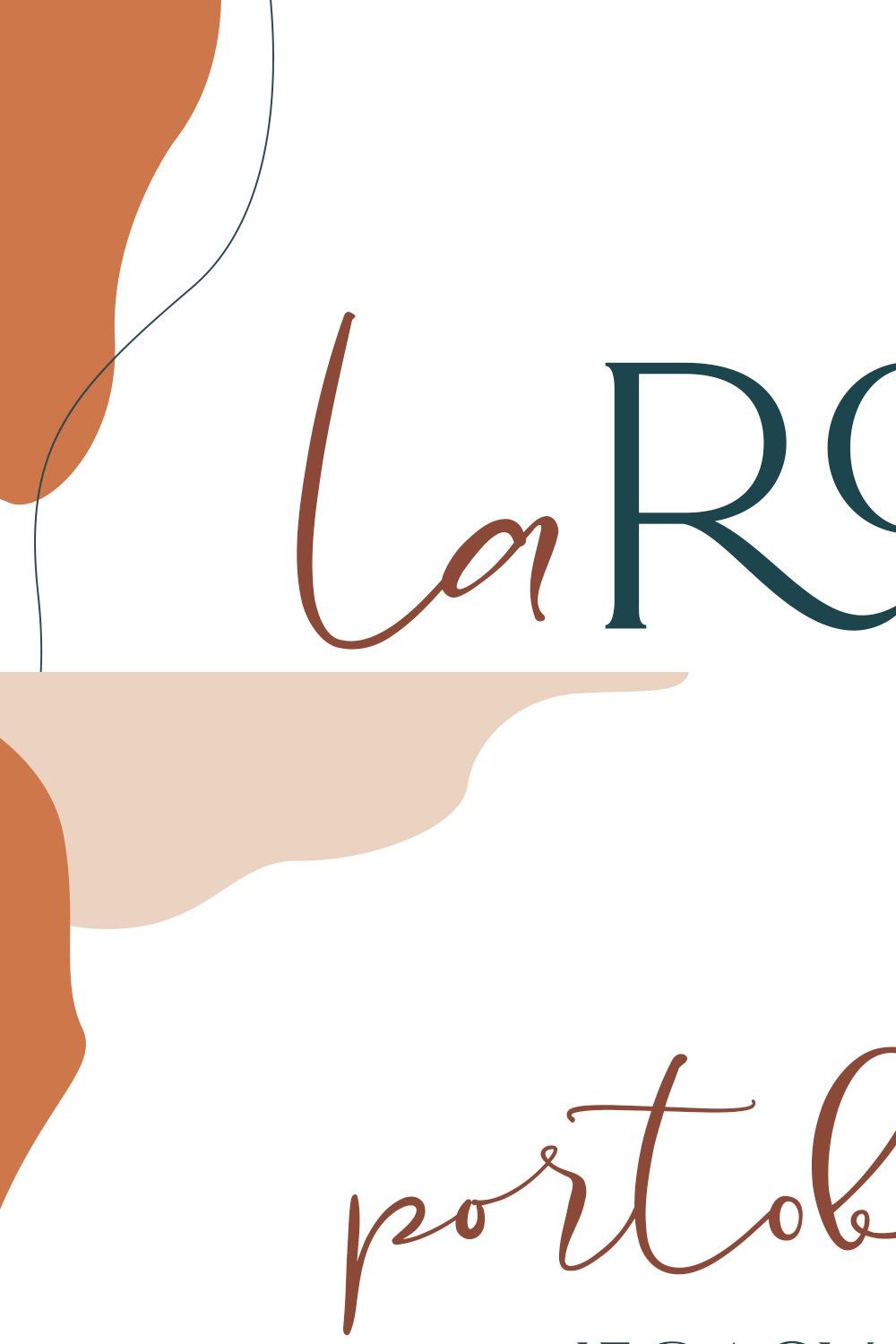 La Rosa Font Duo//Chic Logos pinterest preview image.