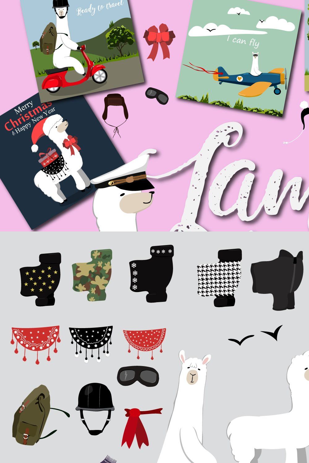 Lama! Big set with accessories! pinterest preview image.