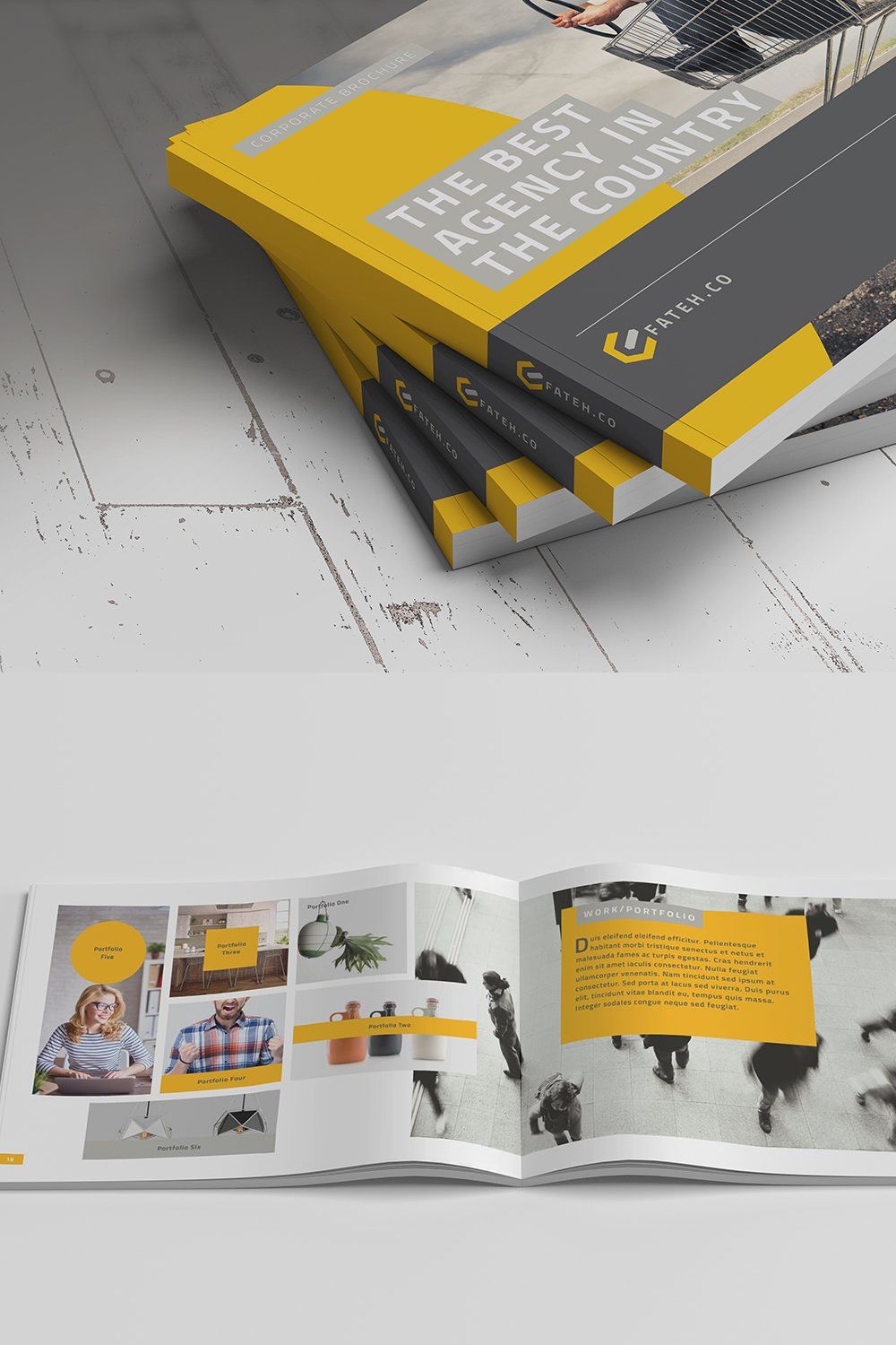 Landscape Magazine / Brochure Mockup pinterest preview image.