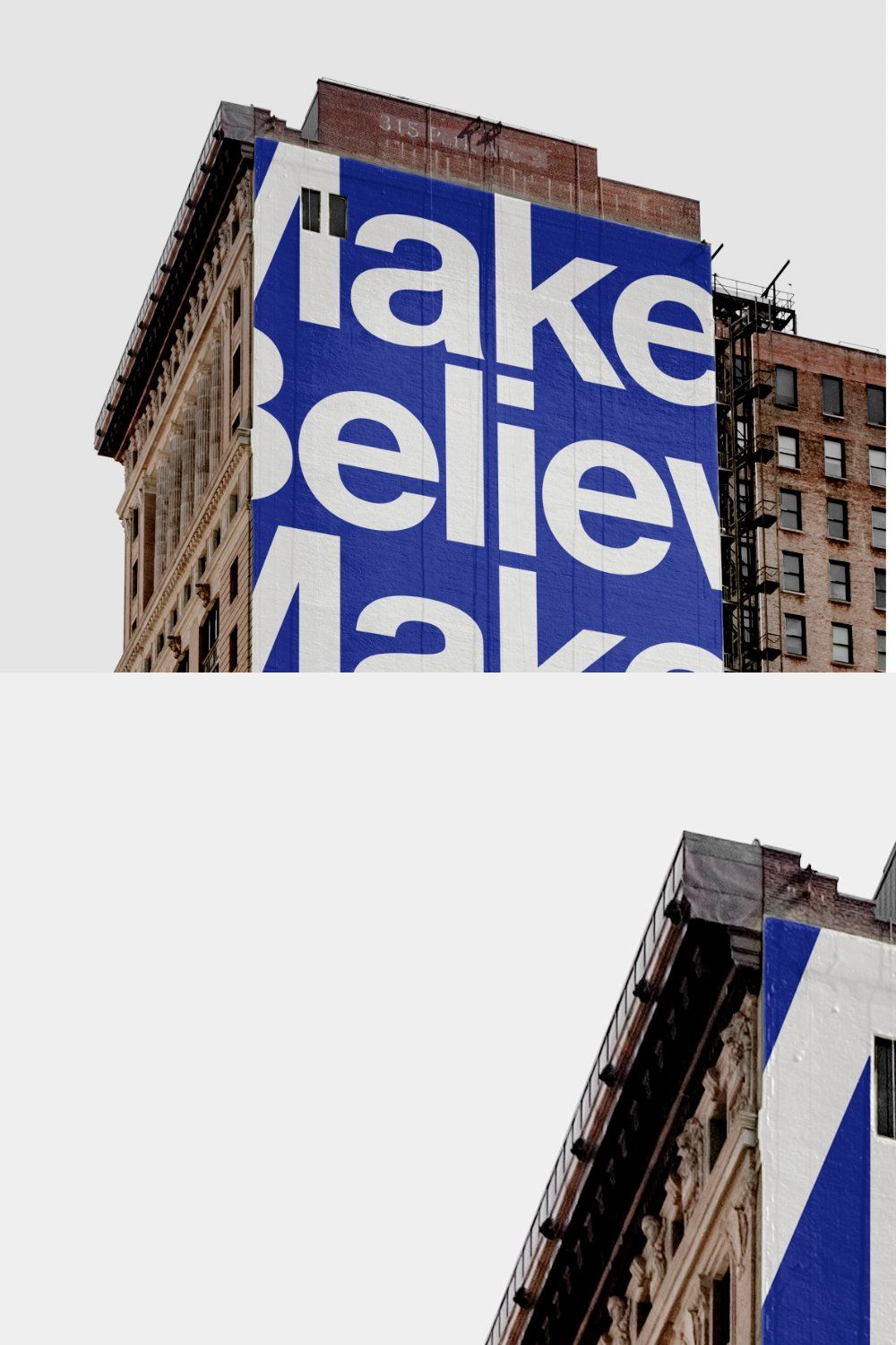 Large-scale urban billboard mock-up pinterest preview image.