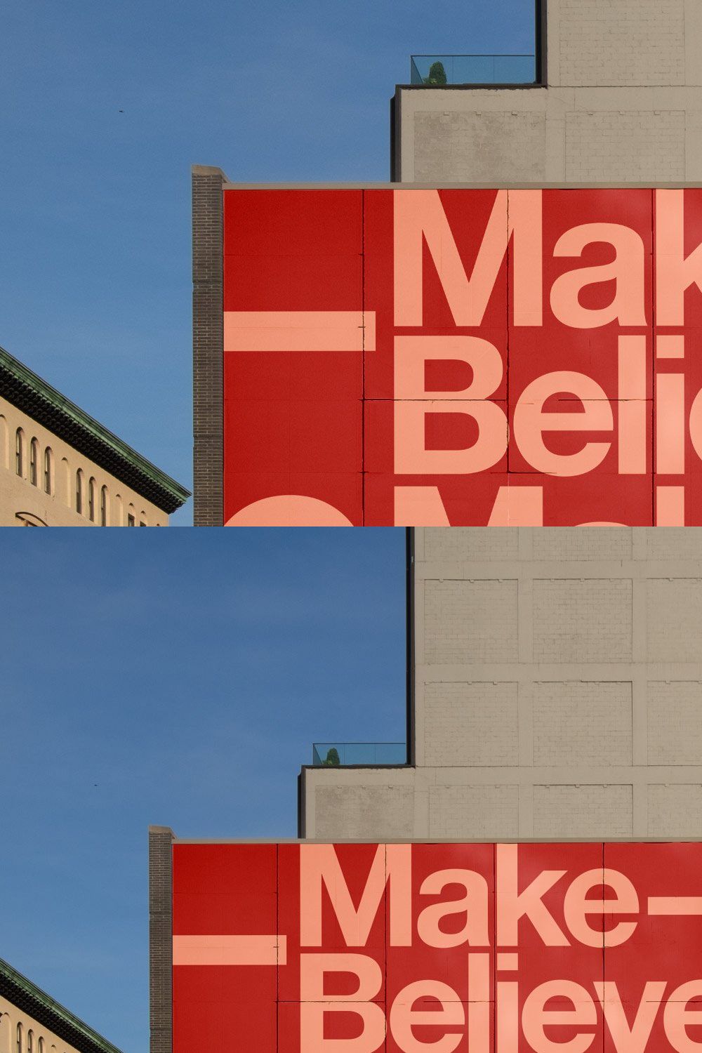 Large-scale urban billboard mockup pinterest preview image.