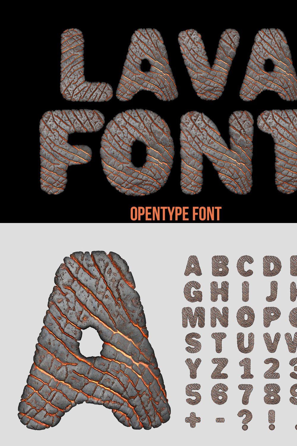 Lava Font pinterest preview image.