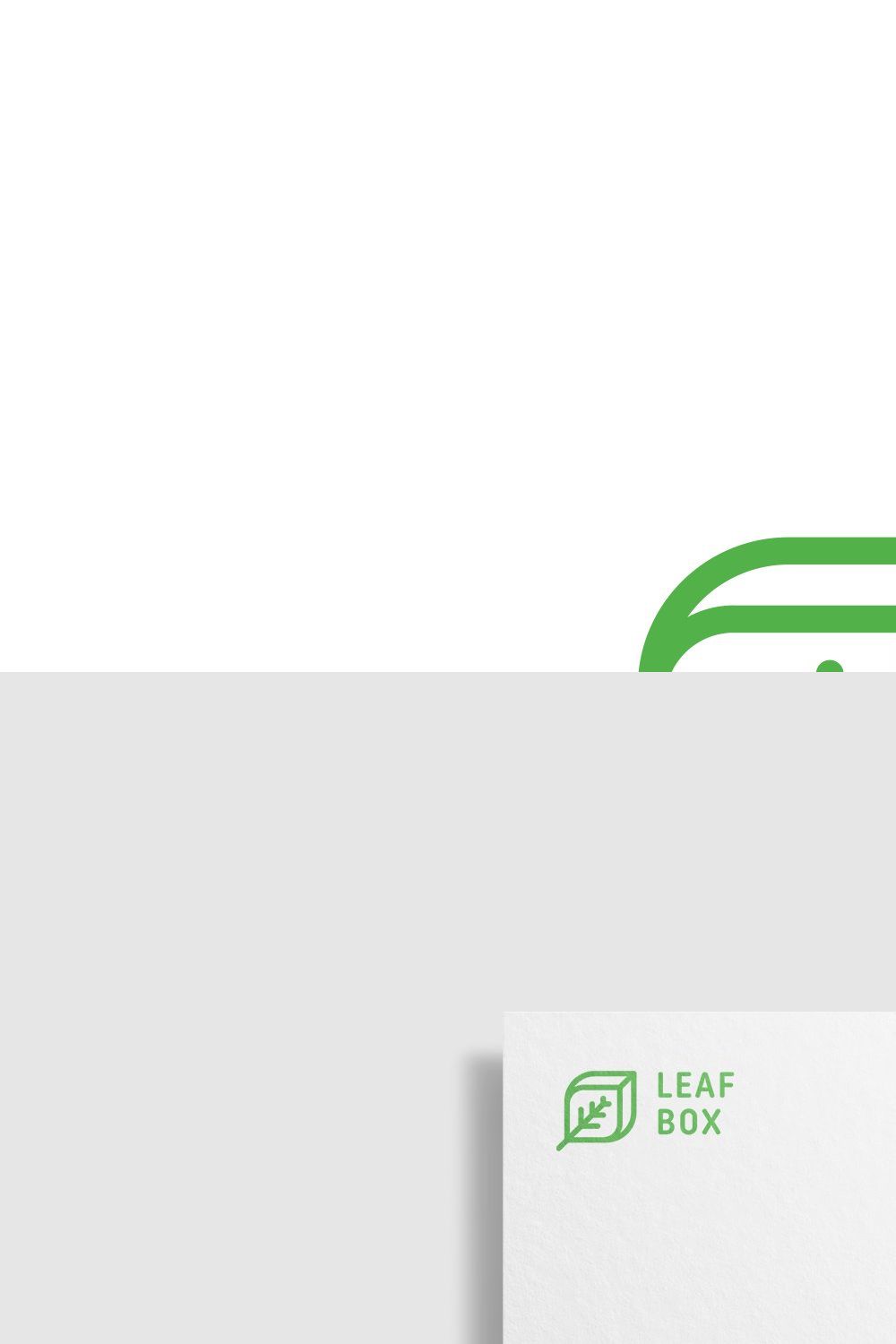 Leaf Box Logo pinterest preview image.