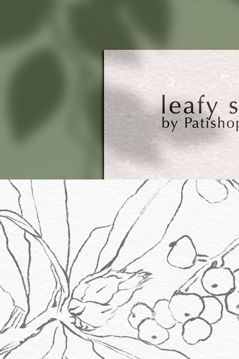Leafy Sketches in Pencil pinterest preview image.