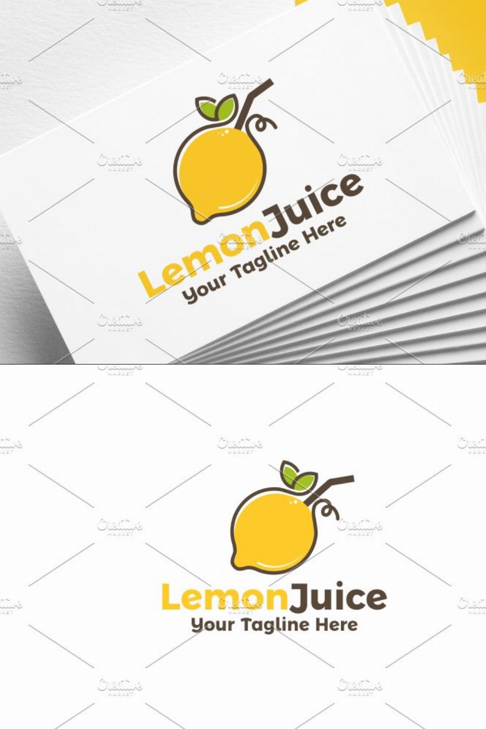 Lemon Juice | Logo Template pinterest preview image.