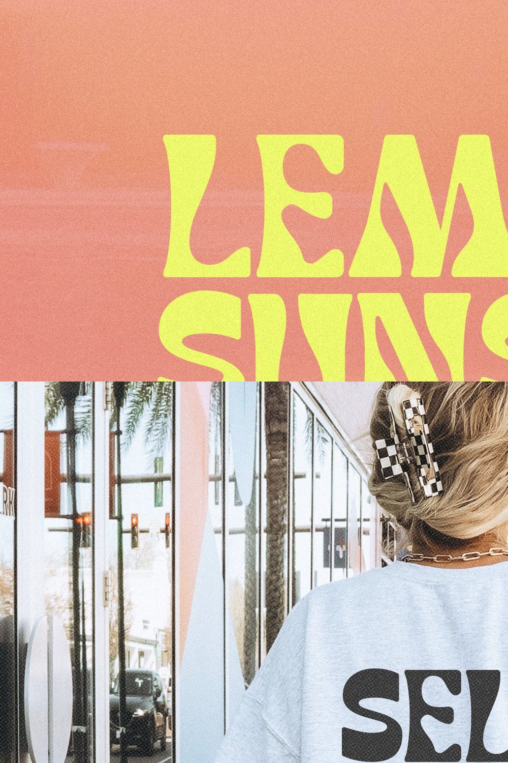 Lemon Sunset | Retro Serif Font pinterest preview image.