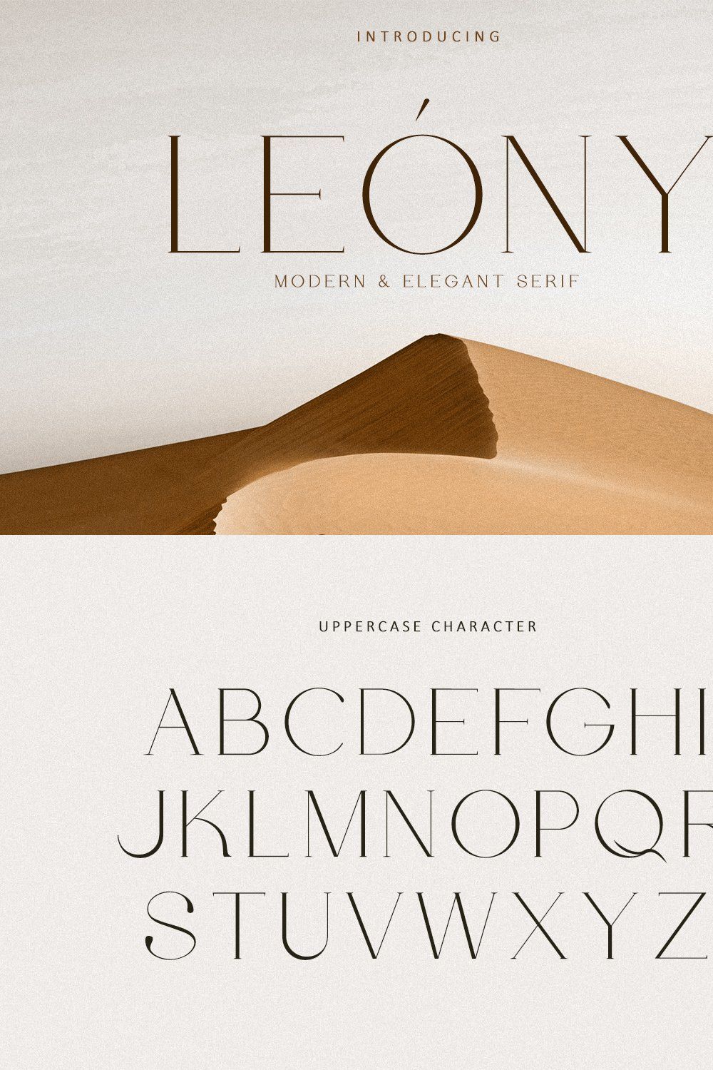 Leony - Elegant Serif pinterest preview image.