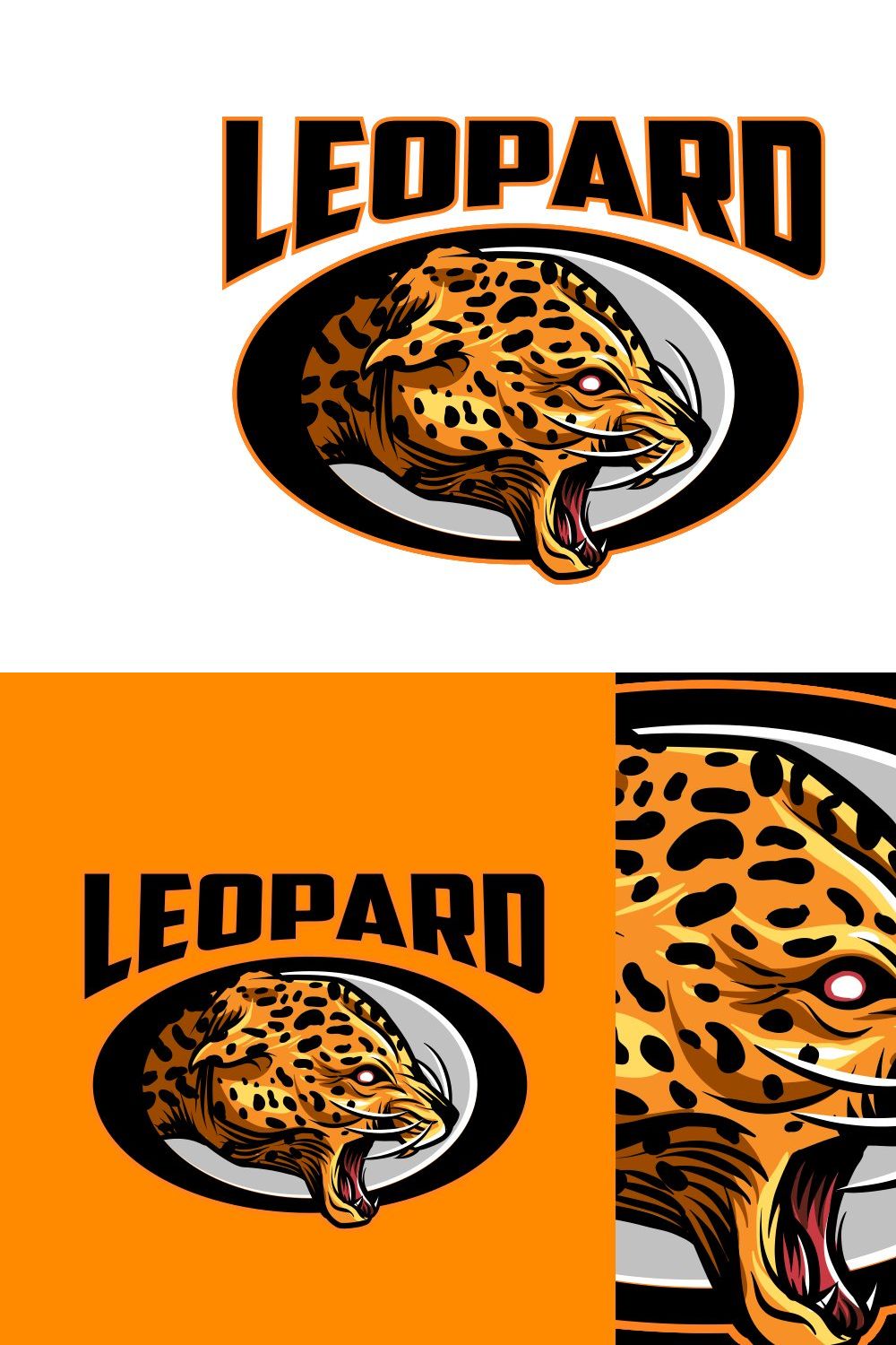 Leopard Logo pinterest preview image.