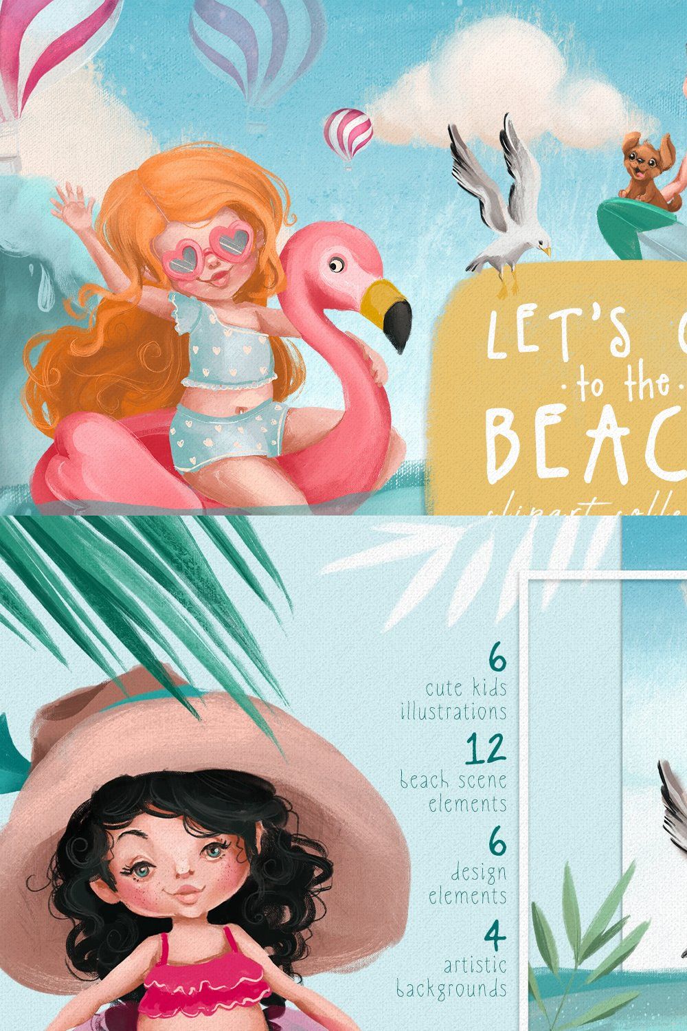 Let's Go To The Beach pinterest preview image.