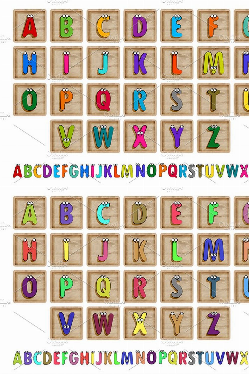 Letter blocks spelling baby blocks. pinterest preview image.
