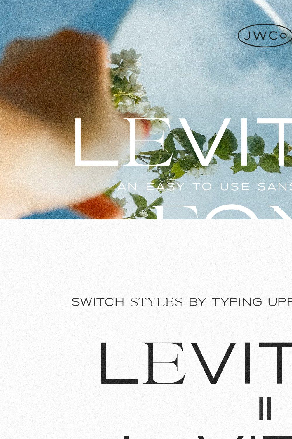 Levitate | Modern Font Combo pinterest preview image.