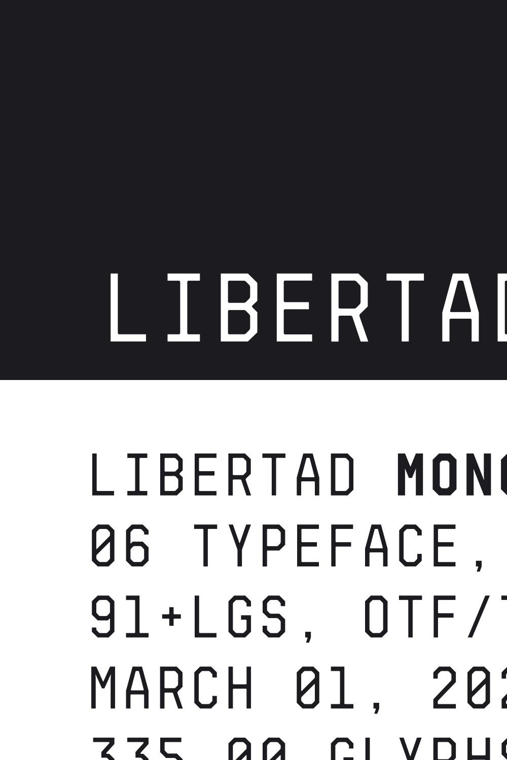 Libertad Mono - Font Family pinterest preview image.