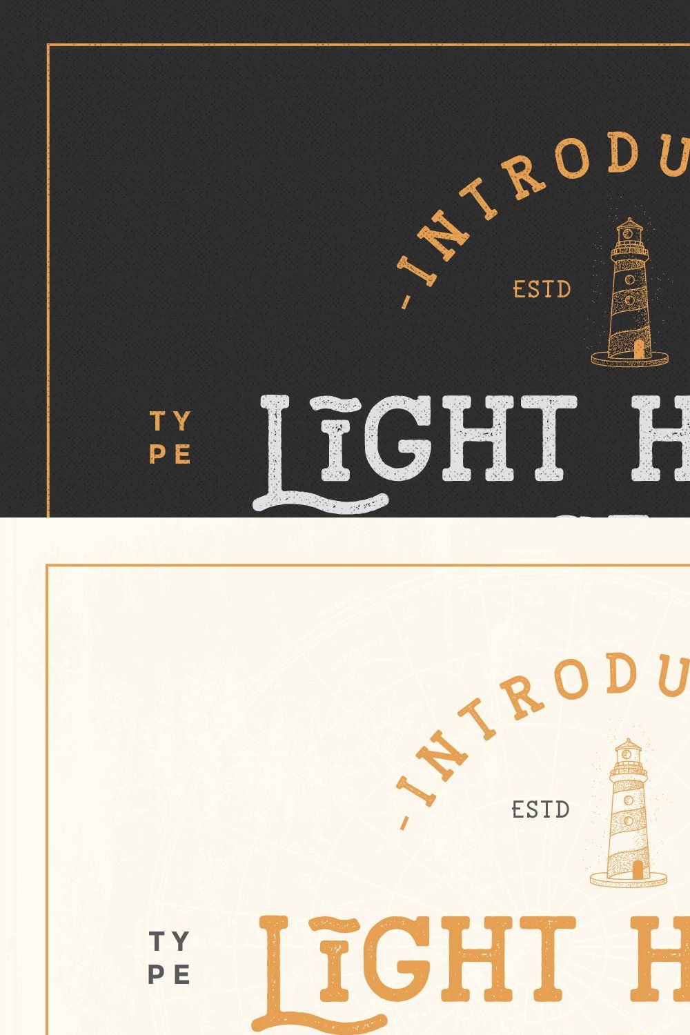 LightHouse - Sailor Rough Typeface pinterest preview image.