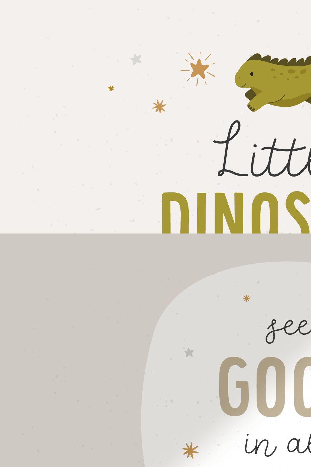 Little dinosaur | Cute Font pinterest preview image.