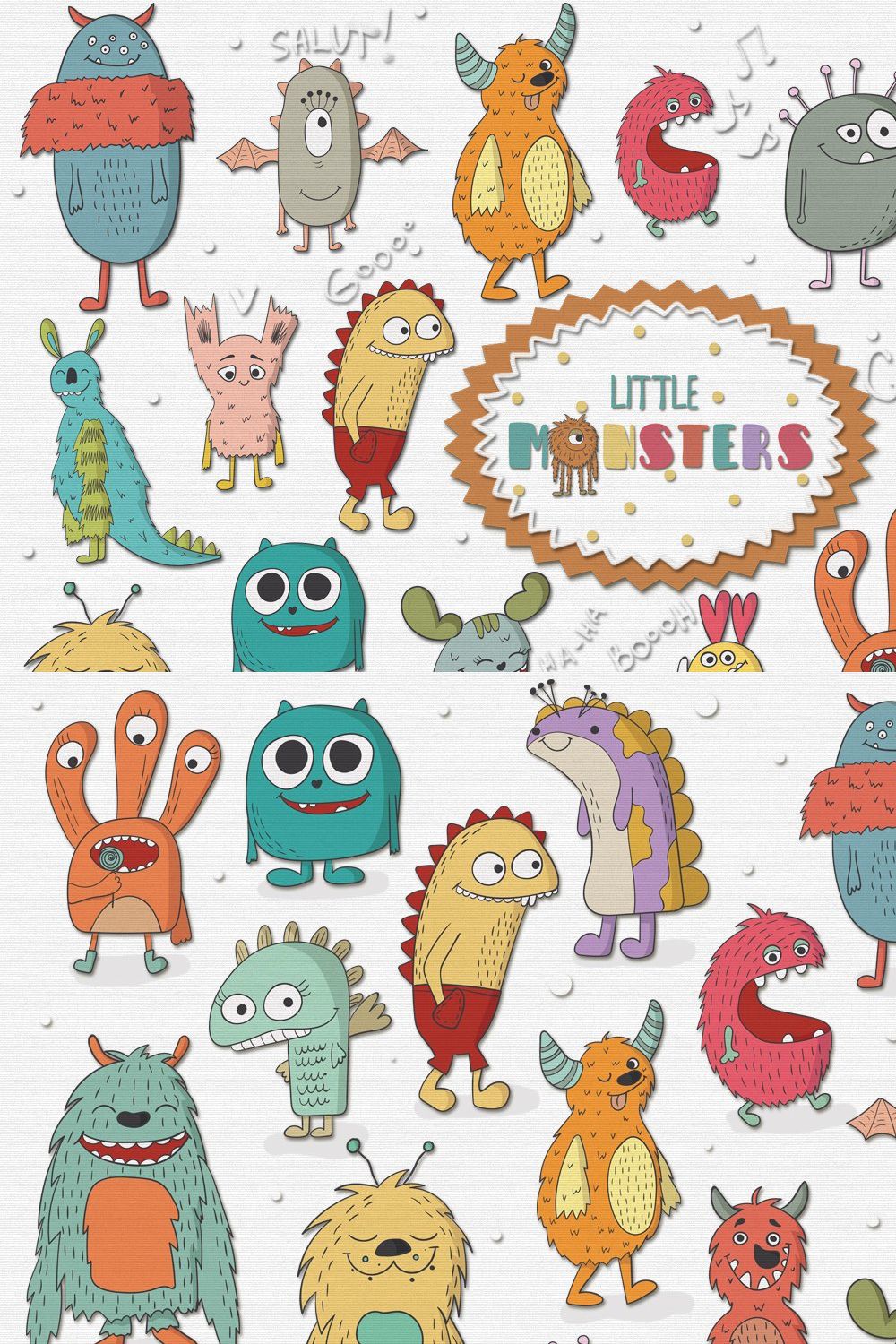 Little Monsters pinterest preview image.